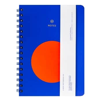 Linajkovaný zápisník v krúžkovej väzbe Blue / Orange A5