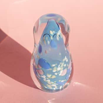 Sklenená figúrka Crystal Blob Dreamy Blue