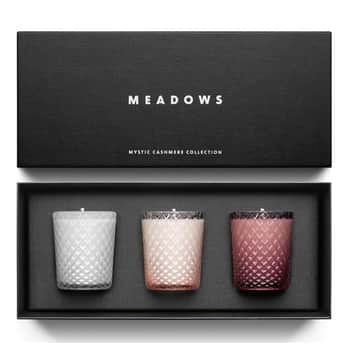 Darčeková kolekcia sviečok Meadows - Mystic Cashmere 3 x 80 g