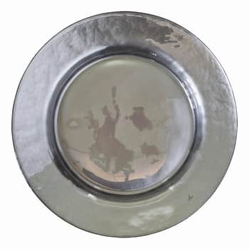 Sklenený tanier Silver pearl 25 cm