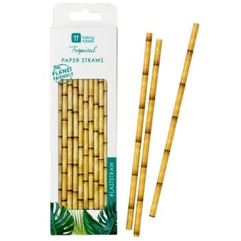 Papierové slamky Fiesta Bamboo Paper Straws 30 ks