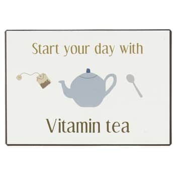 Plechová ceduľa Vitamin Tea
