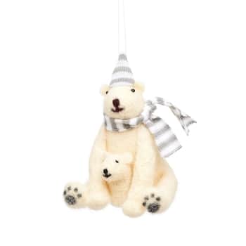 Vianočná ozdoba Polar Bear with Baby