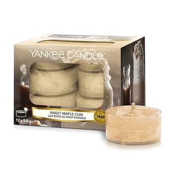 Čajové sviečky Yankee Candle 12 ks - Sweet Maple Chai