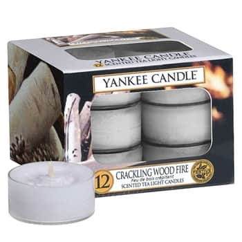 Čajové sviečky Yankee Candle 12 ks - Crackling Wood Fire