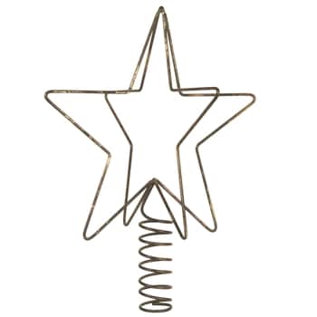 Vianočná hviezda na stromček Star Antique Brass