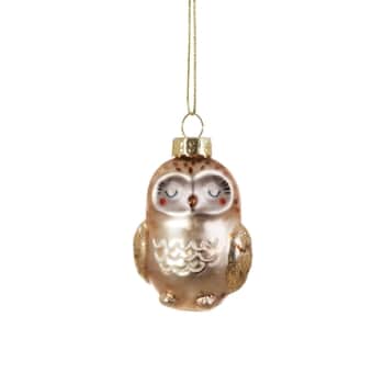 Sklenená vianočná ozdoba Baby Owl