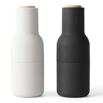Mlynček na soľ a korenie Bottle Ash/Carbon Beech - set 2 ks