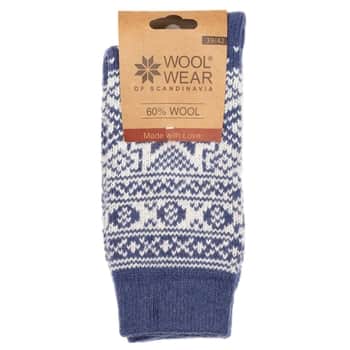 Vlnené ponožky Blue/Winter Pattern no. 50