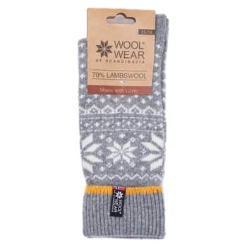 Vlnené ponožky Grey/White Snowflakes no. 47