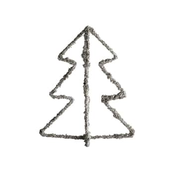 Vianočná dekorácia Christmas Tree Silver Glitter 10 cm