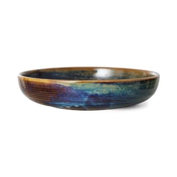 Hlboký keramický tanier Rustic Blue 19 cm