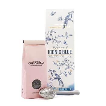 Organický čierny čaj s bergamotom Iconic Blue 75 g + sitko