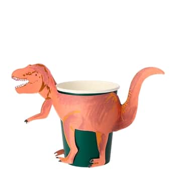 Papierové poháriky Dinosaur T-Rex 256 ml - set 8 ks