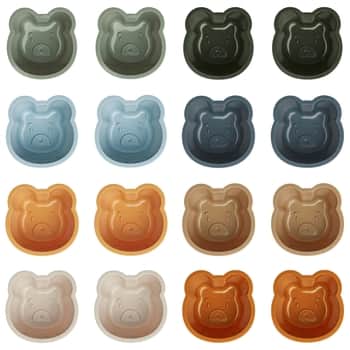 Silikónové formy na muffiny Mr bear/Faune Green - set 16 ks
