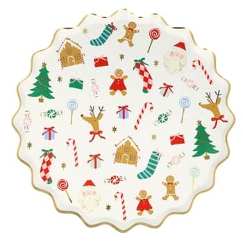 Vianočný papierový tanier Jolly Christmas 21,6 cm - set 8 ks