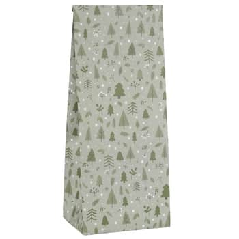 Papierové vrecko Green Christmas Forest 22,5 cm