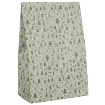 Papierové vrecko Green Christmas Forest 28,5 cm