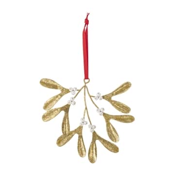 Závesná vianočná dekorácia Hatun Mistletoe Metal 12 cm