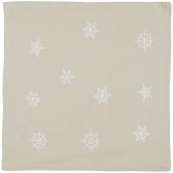 Vyšívaný obrúsok White Snowflakes Linen