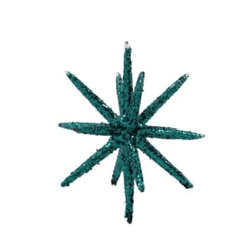 Sklenená vianočná ozdoba Spike Green Glitter 7,5 cm