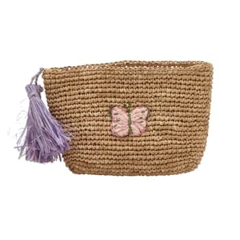 Peňaženka Raffia Butterfly / Lavender