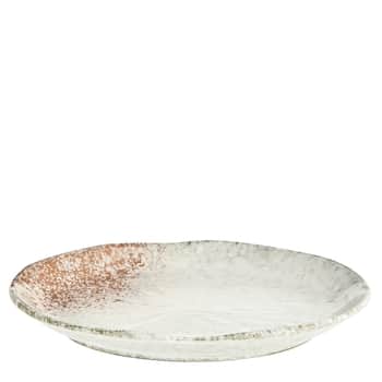Keramický tanier White/Orange ø 27 cm