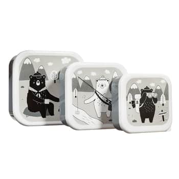 Krabičky na desiatu Bear Adventure - set 3 ks