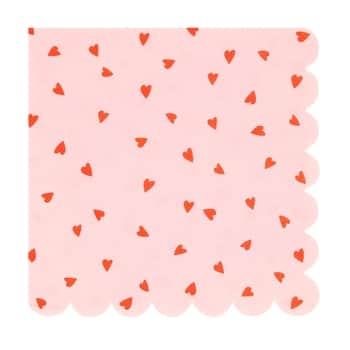 Papierové obrúsky Heart pattern – 16 ks