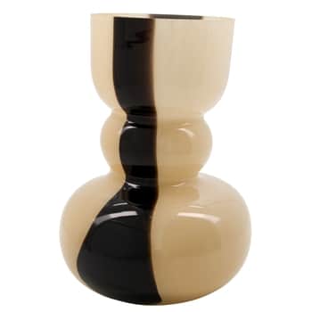Sklenená váza Pilu Black/Brown