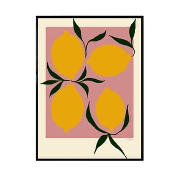 Autorský plagát Pink Lemon by Anna Mörner 30x40 cm