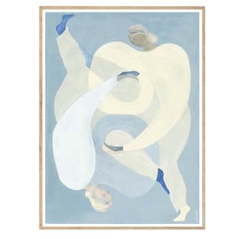 Autorský plagát Hold You / Blue by Sofia Lind 50x70 cm