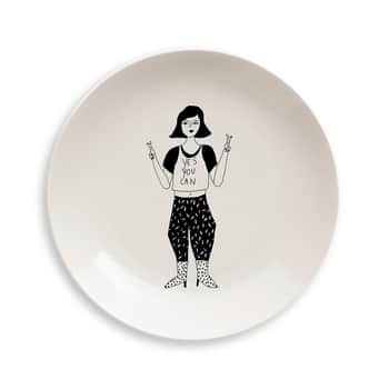 Porcelánový tanier Yes you can 23 cm